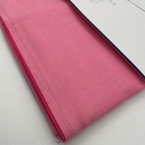 100% Cotton Twill Single Duvet Cover - Pink with Pink Trim