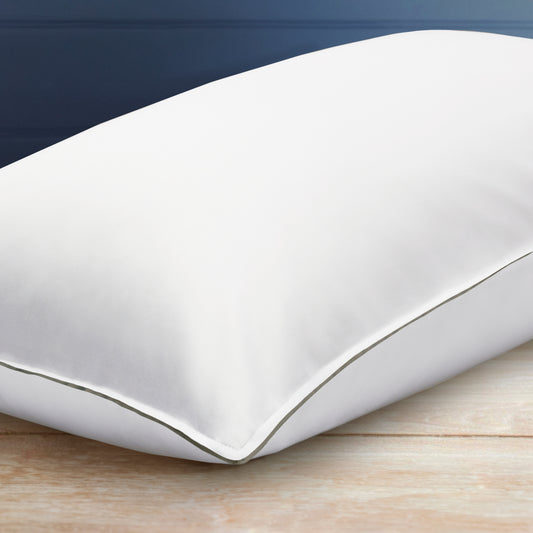 Heritage Collection Signature Style Housewife Pillowcase - White With Canopy Green Trim