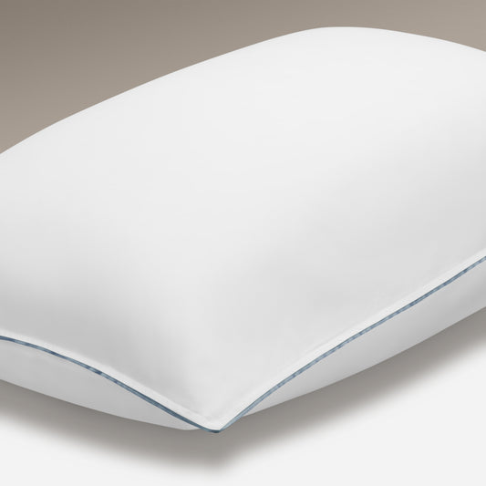 Island Collection Signature Style Pillowcase - White With Boston Blue Trim
