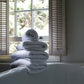 White Herringbone Organic Hand Towel - Josephine Home