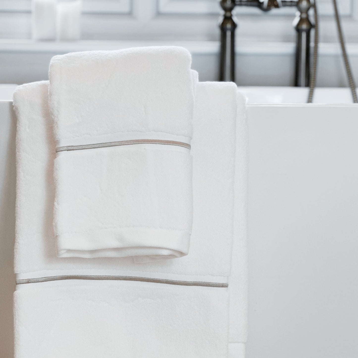 Corded Stripe Bath Towel