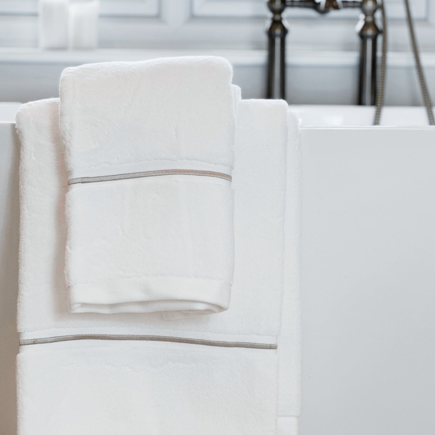 Corded Stripe Bath Towel