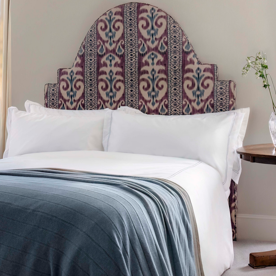 The Restoration Collection Double Hemstitch Duvet Cover - Ethereal Blue - London and Avalon