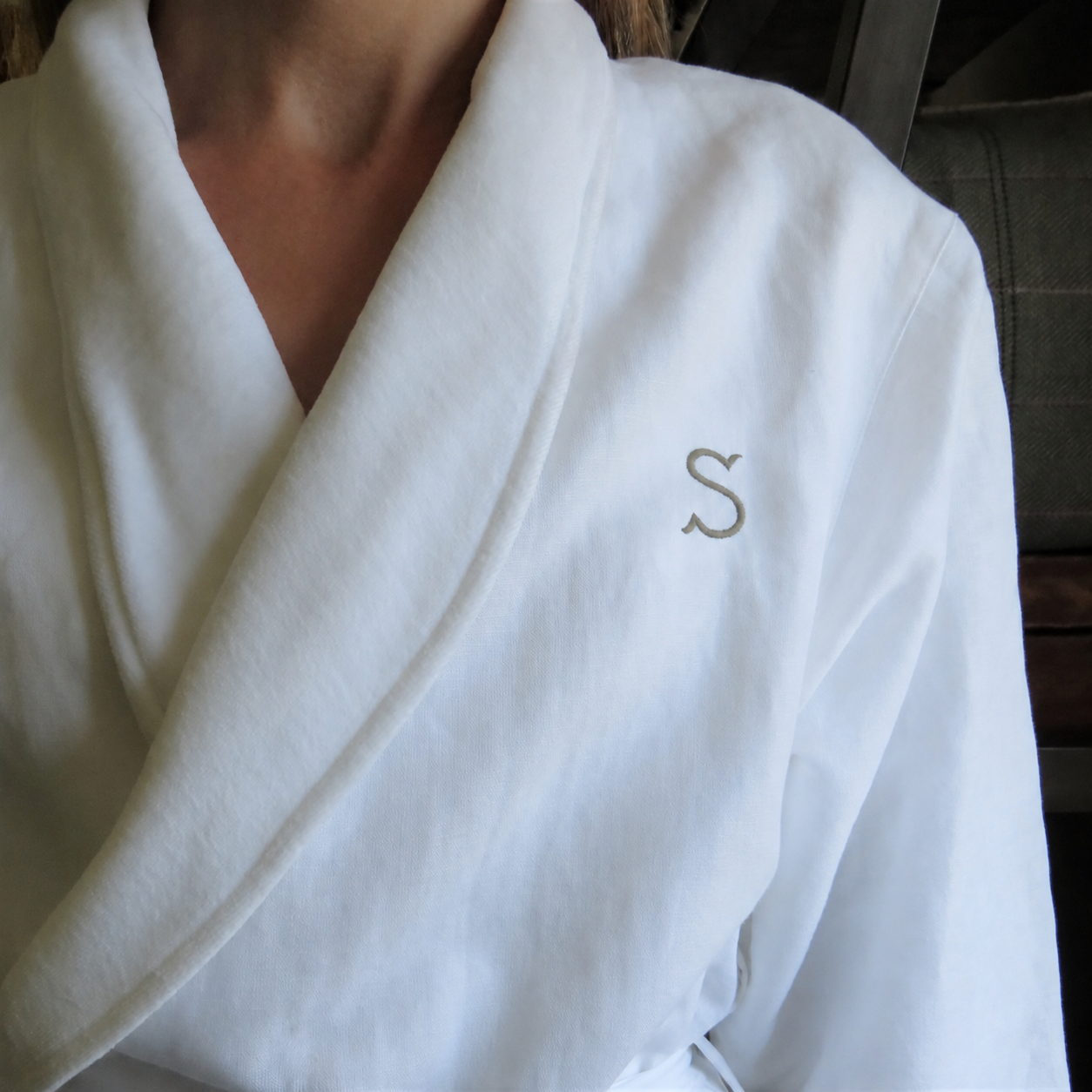 Luxurious Linen & Cotton Bathrobe