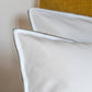 Heritage TC500 Pillowcase- White With Canopy Green Trim - London and Avalon