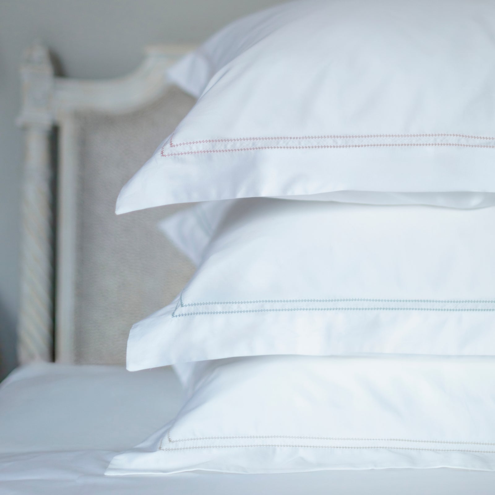 The Restoration Collection Double Hemstitch Duvet Cover - Fawn Beige