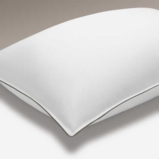 Heritage Pillowcase- White With Canopy Green Trim