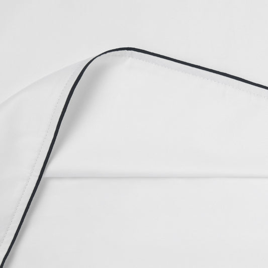 Heritage Duvet Cover - White With Navy Trim