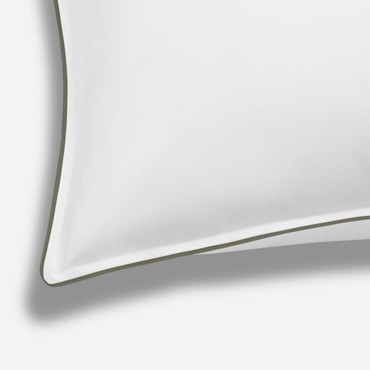 Heritage Pillowcase- White With Canopy Green Trim