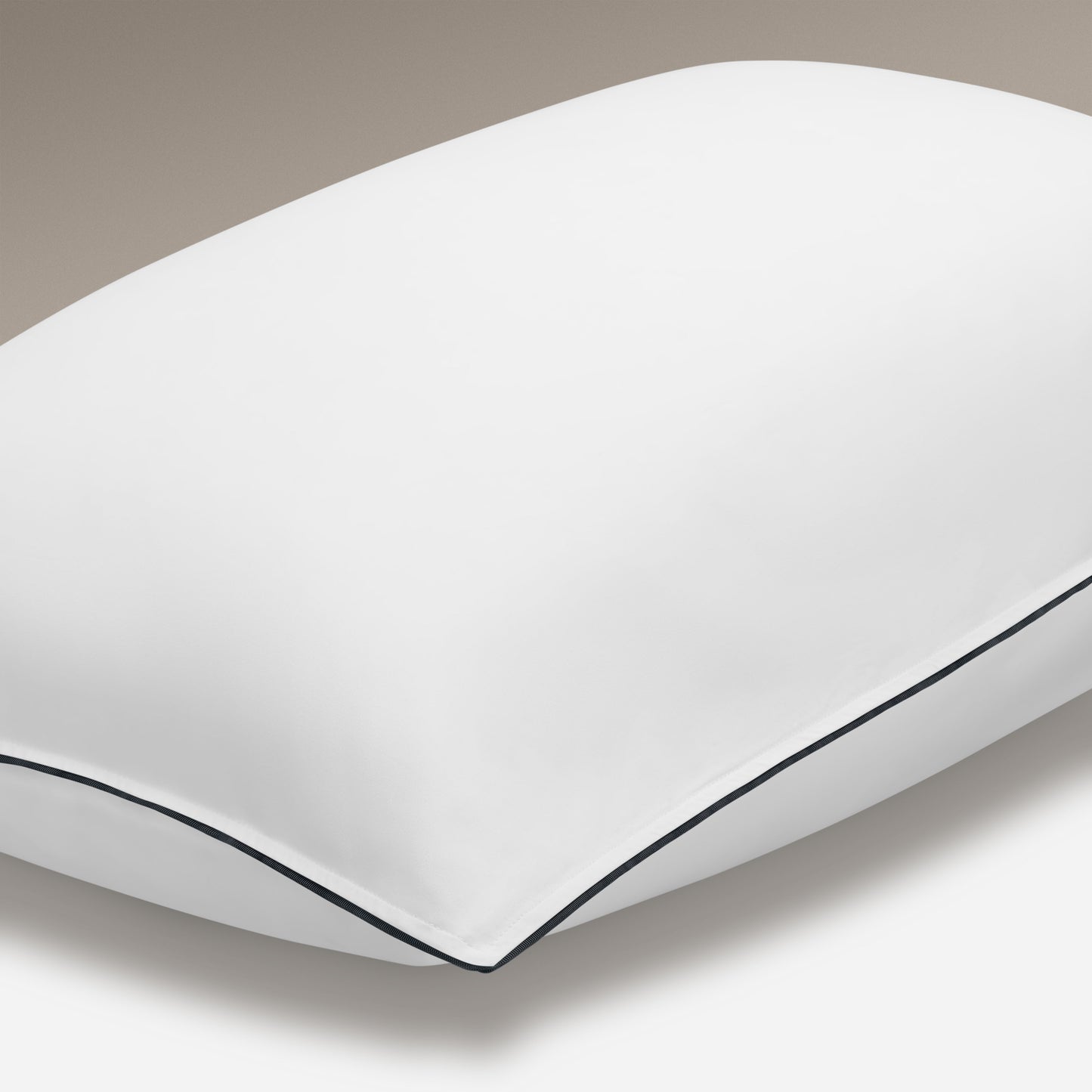 Island Pillowcase - White With Navy Trim