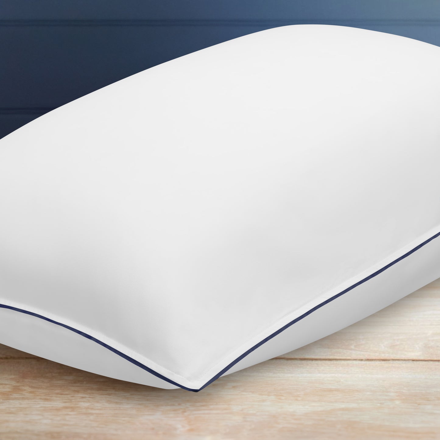 Island Collection Signature Style Pillowcase - White With Navy Trim