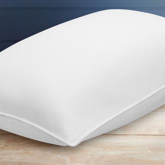 Island Collection Signature Style Pillowcase - White With Silver Trim