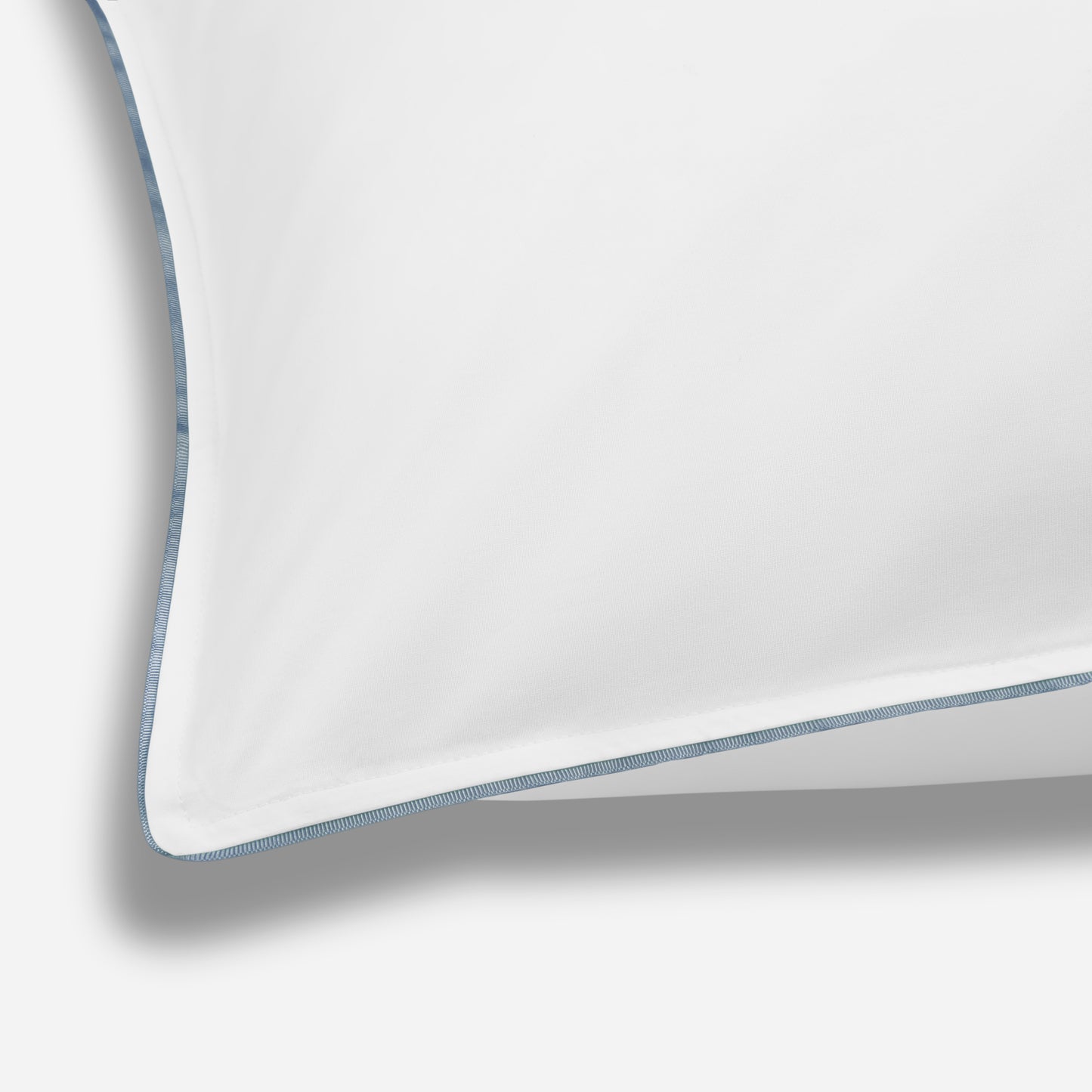 Island Pillowcase- White With Boston Blue Trim