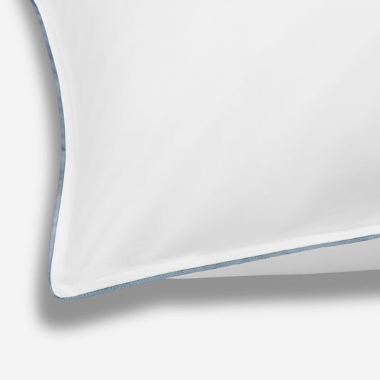 Island Collection Signature Style Pillowcase - White With Boston Blue Trim