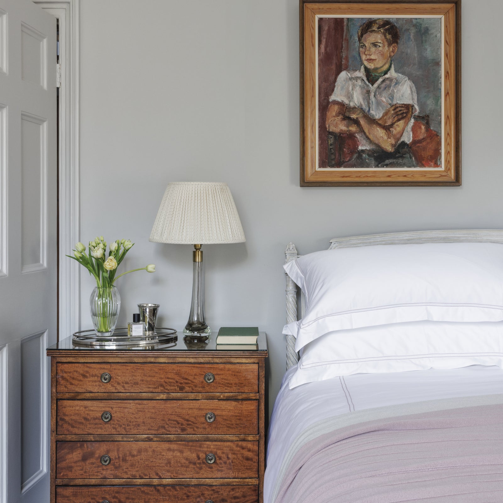 The Restoration Collection Double Hemstitch Duvet Cover - Jonquil Pink