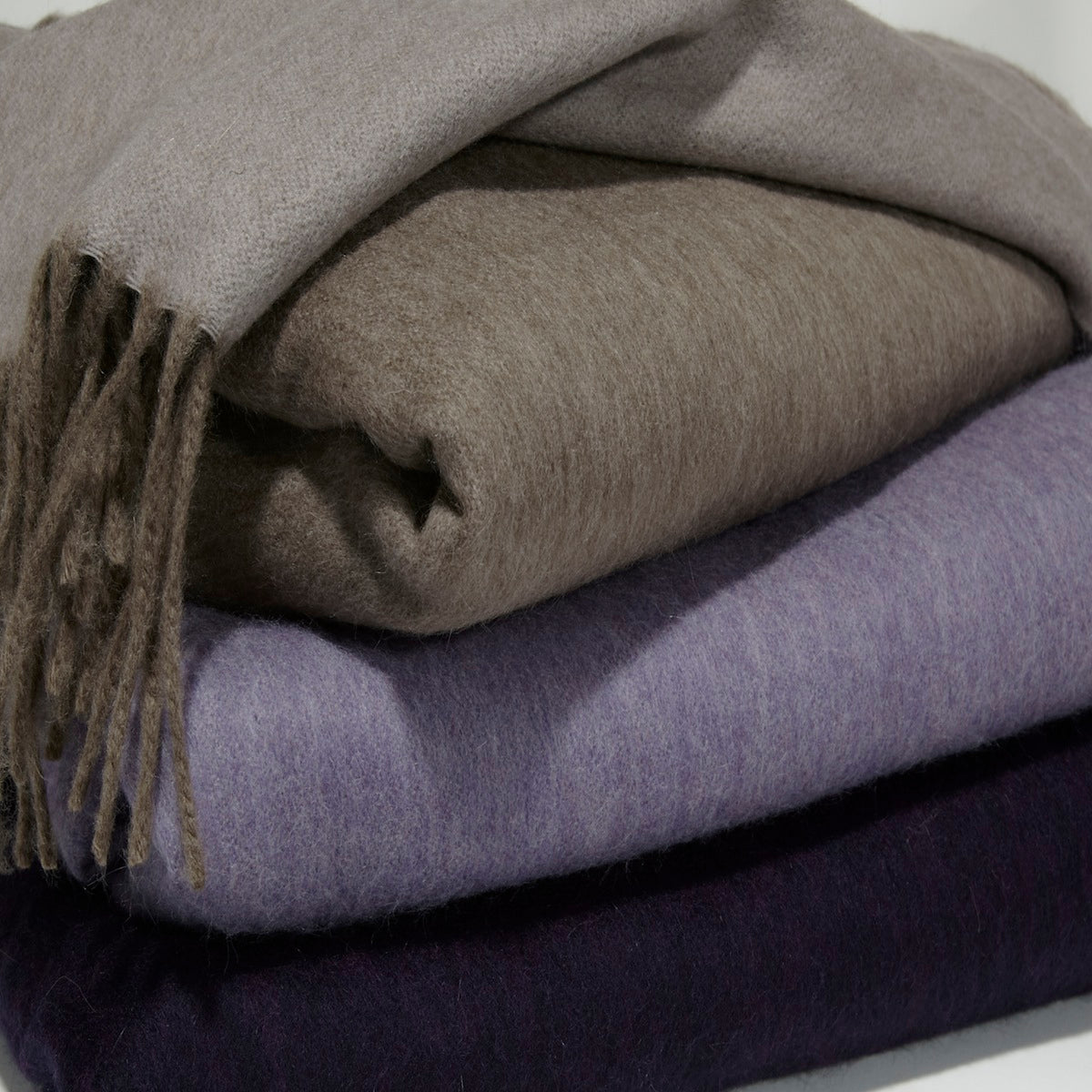 Lambswool Angora Throw - Stag - London and Avalon