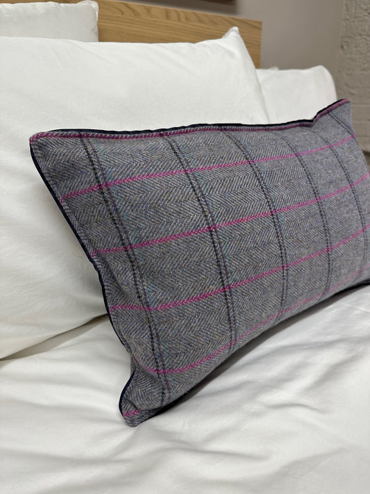 Tweed Cushion Covers - Purple