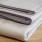 Organic TC300 Duvet Cover - Silver with Plum Trim - London and Avalon