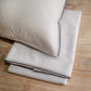 Organic TC300 Duvet Cover - Silver with Navy Trim - London and Avalon