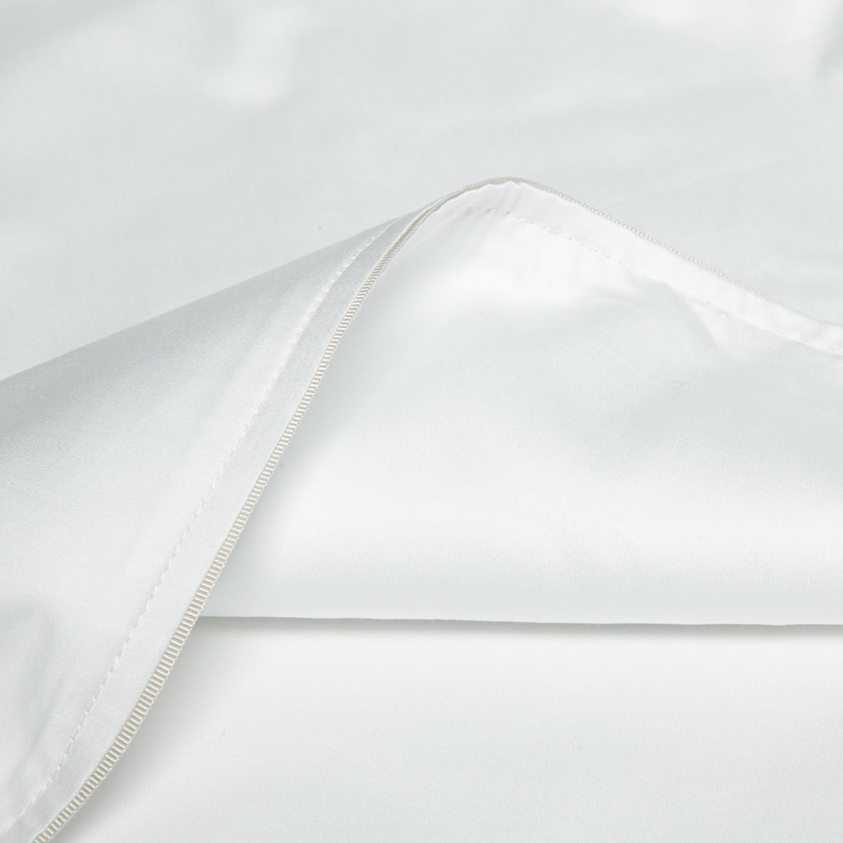 'Classic' Duvet Cover – White with Silver Trim - Josephine Home