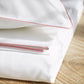 Organic 300 Thread Count -100% Egyptian Cotton Housewife Pillowcase - White with Trim - London and Avalon