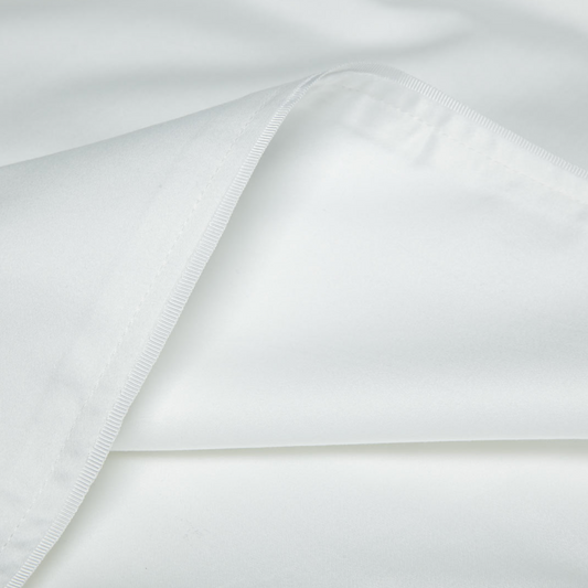  'Classic' Duvet Cover – White with White Trim - Josephine Home