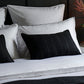 Heritage TC500 Duvet Cover - White With Navy Trim - London and Avalon