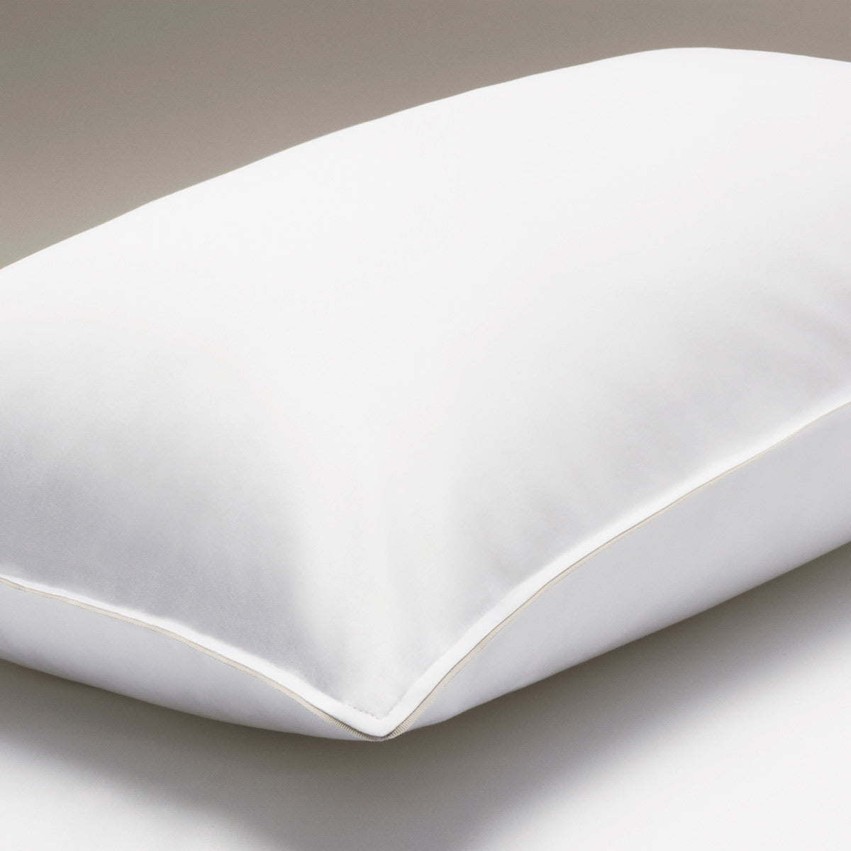 'Classic' Housewife Pillowcase – White with Grosgrain Trim - Josephine Home