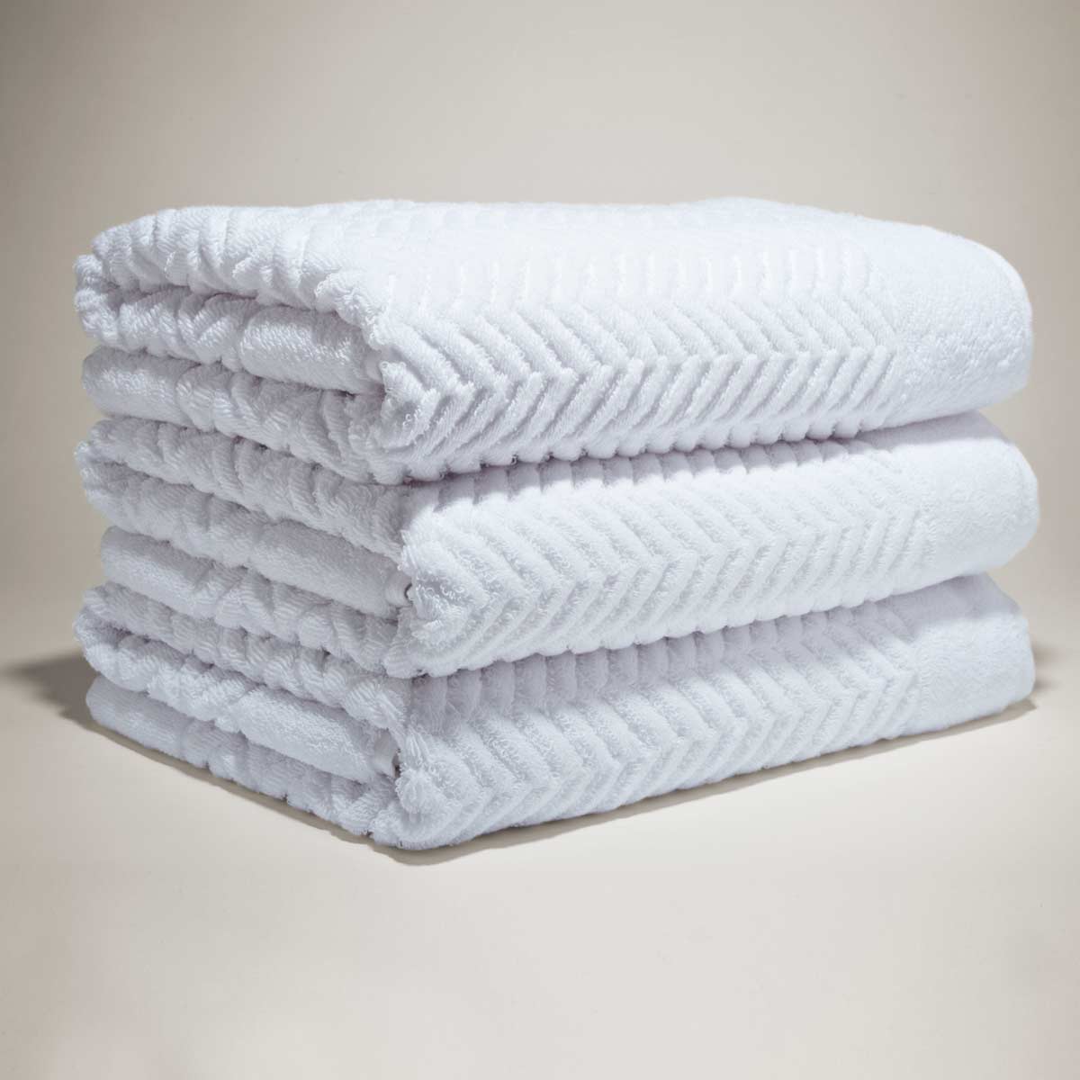 White Herringbone Hand Towel - Josephine Home