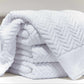 White Herringbone Hand Towel - Josephine Home